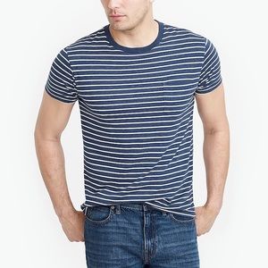 J. Crew Mercantile Knit Pocket Tee with Stripes S